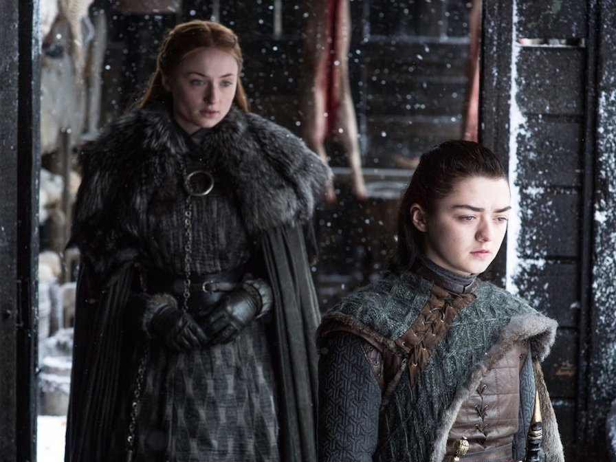 arya sansa stark game of thrones season 7 beyond the wall